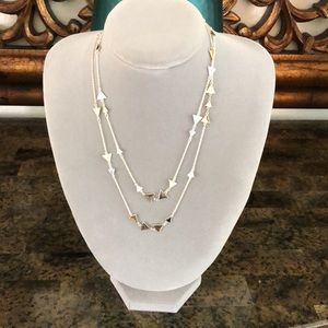 Stella & Dot Long Silver Necklace